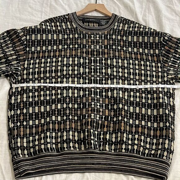 Vintage Jhane Barnes 80s 3D Geometric Coogi Wool Blend Textured Sweater Mens Med - Picture 8 of 8